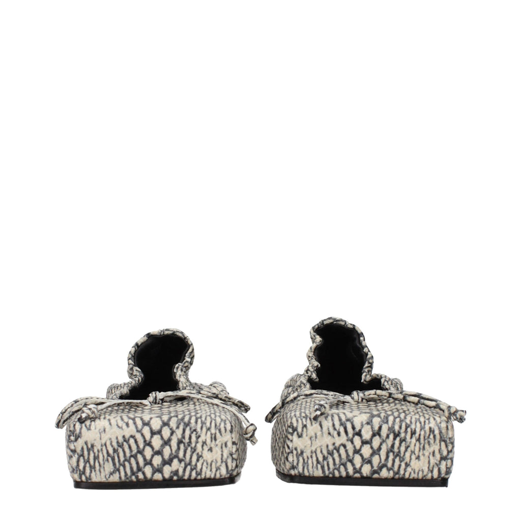 Jacquemus Beige Leder Ballerinas