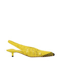 Jacquemus Gelbe Leder-Sandalen mit flacher Sohle