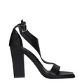 Max Mara Schwarze Leder-Stiletto-Sandalen