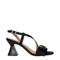 Ganni Schwarze Plateau-Sandalen aus Stoff