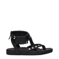 Isabel Marant Schwarze flache Sandalen aus Leder