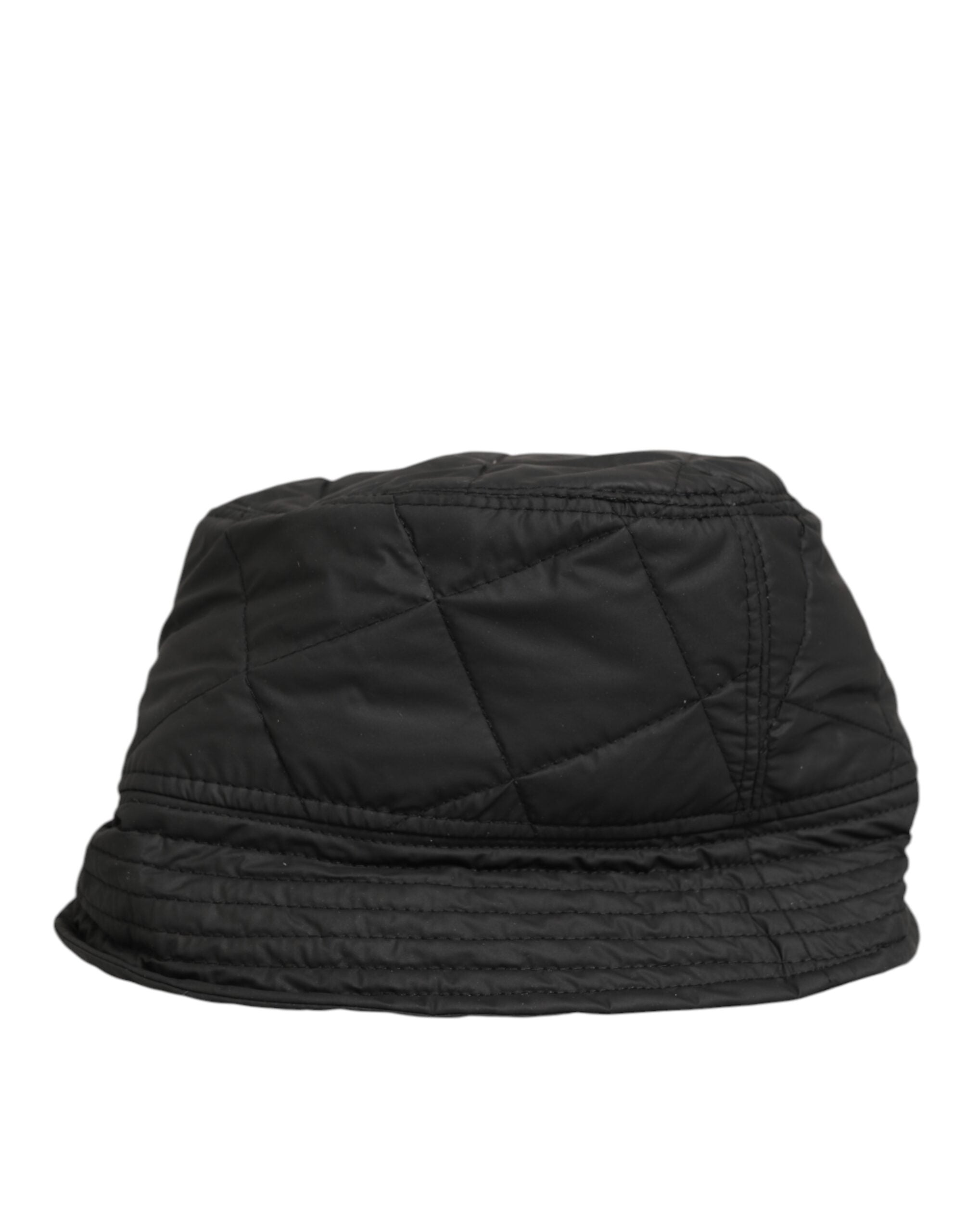 Dolce & Gabbana Black Quilted Nylon Bucket Men's Hat