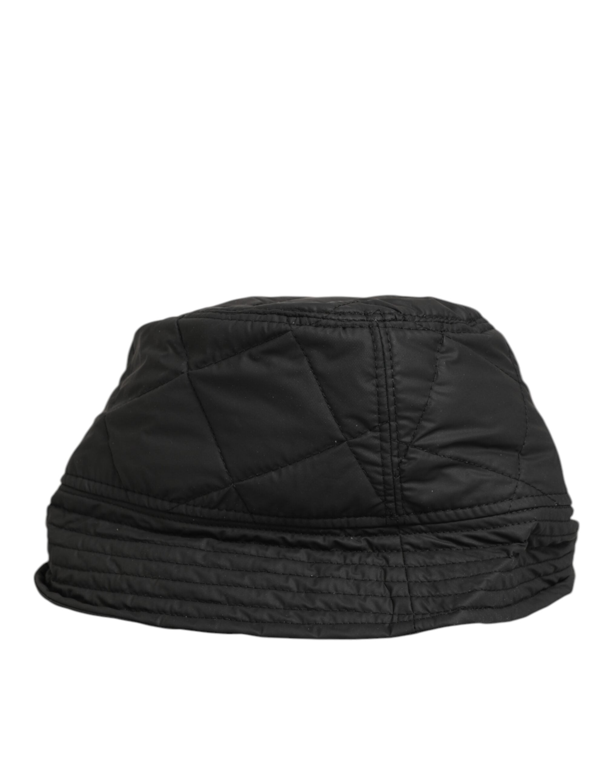 Dolce & Gabbana Black Quilted Nylon Bucket Men's Hat