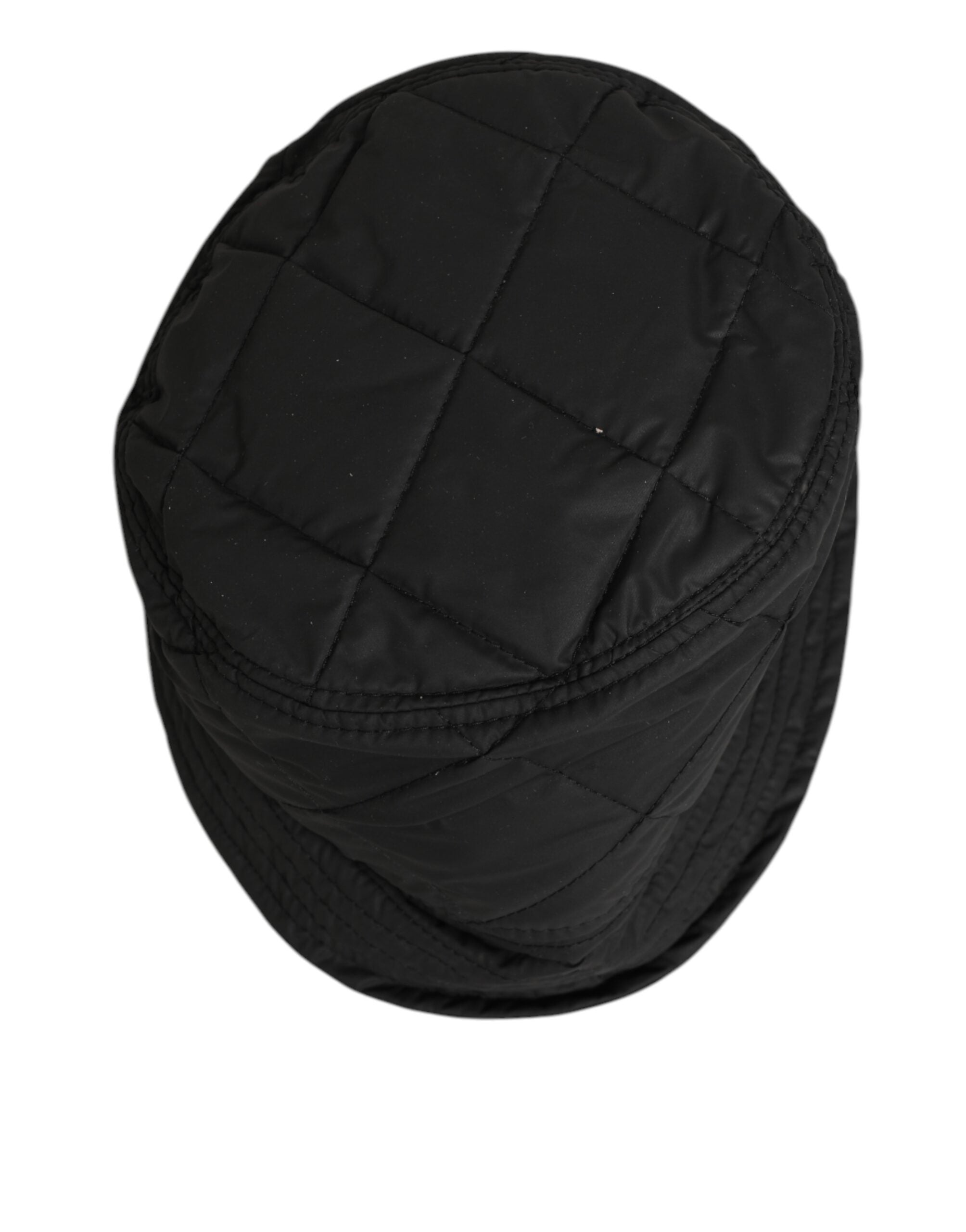 Dolce & Gabbana Black Quilted Nylon Bucket Men's Hat