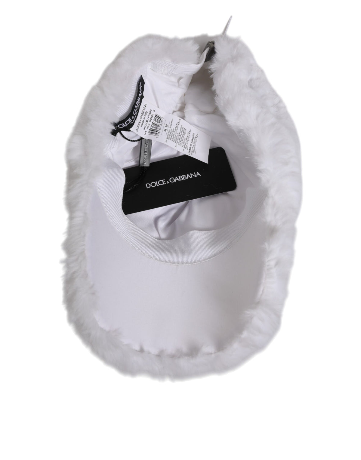 Dolce & Gabbana Weiß Modacryl Rapper Männer Baseball Capello Hut