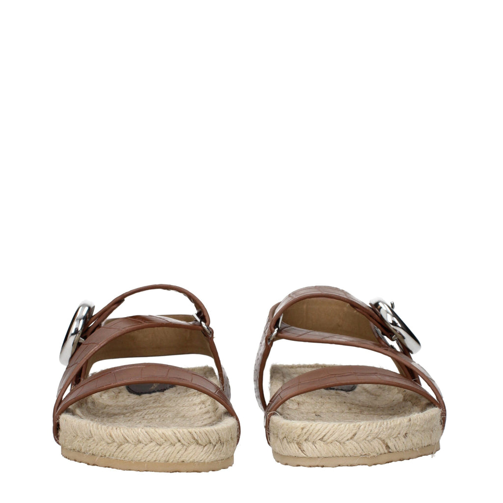 Stella McCartney Braune Ledersandalen