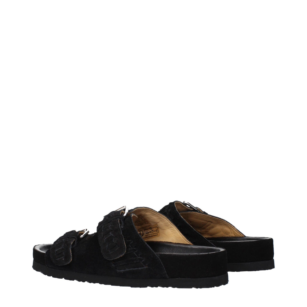 Isabel Marant Schwarze Leder-Slipper