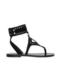 Isabel Marant Schwarze Leder-Flip-Flop-Sandalen