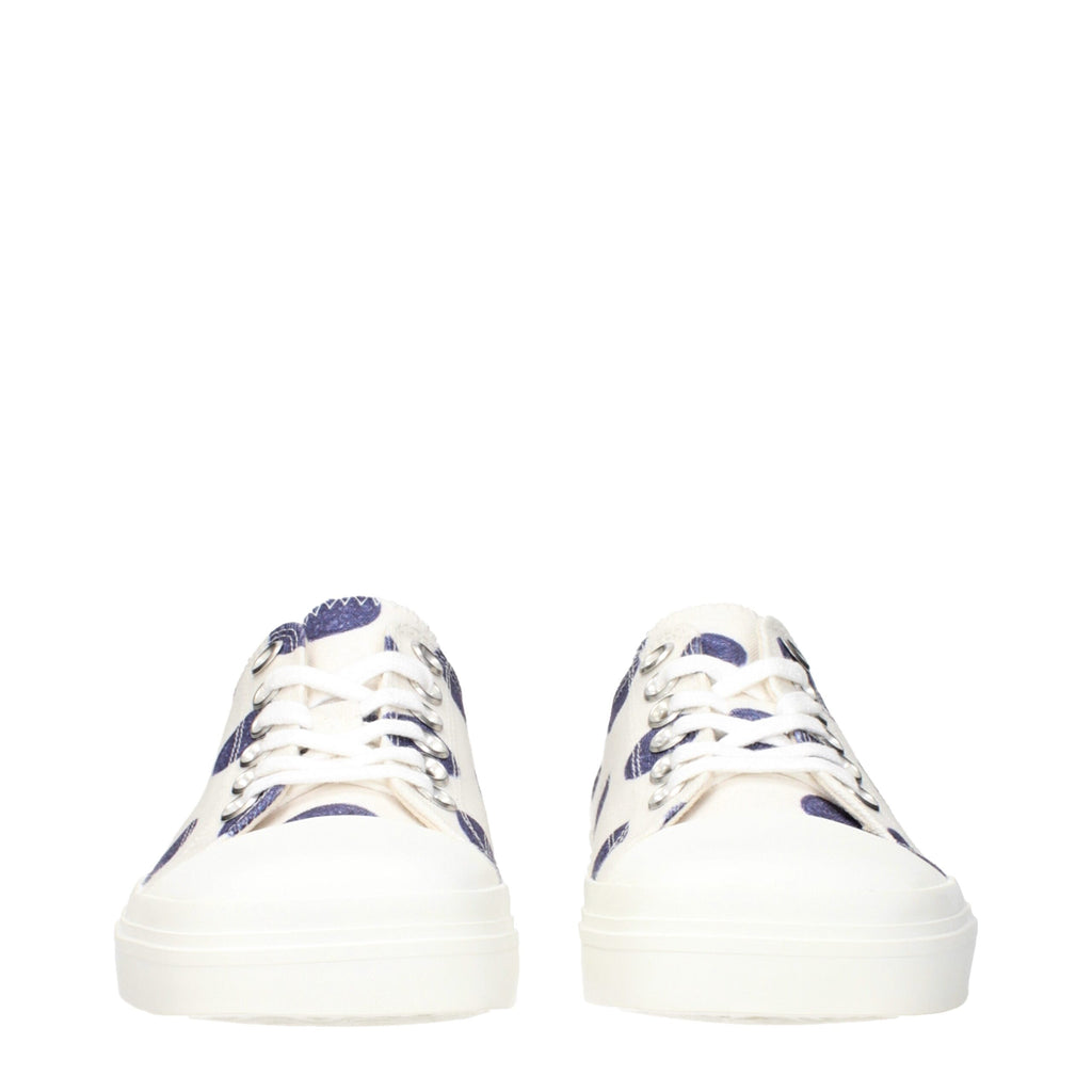 Moschino Weiße Stoff-Sneaker mit niedrigem Schaft