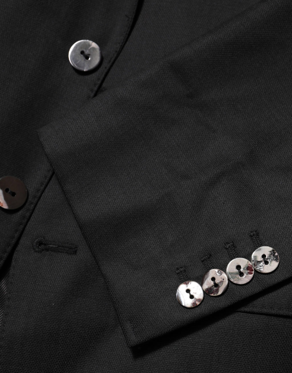 Dolce & Gabbana Schwarzer einreihiger Herrenmantel MARTINI Blazer