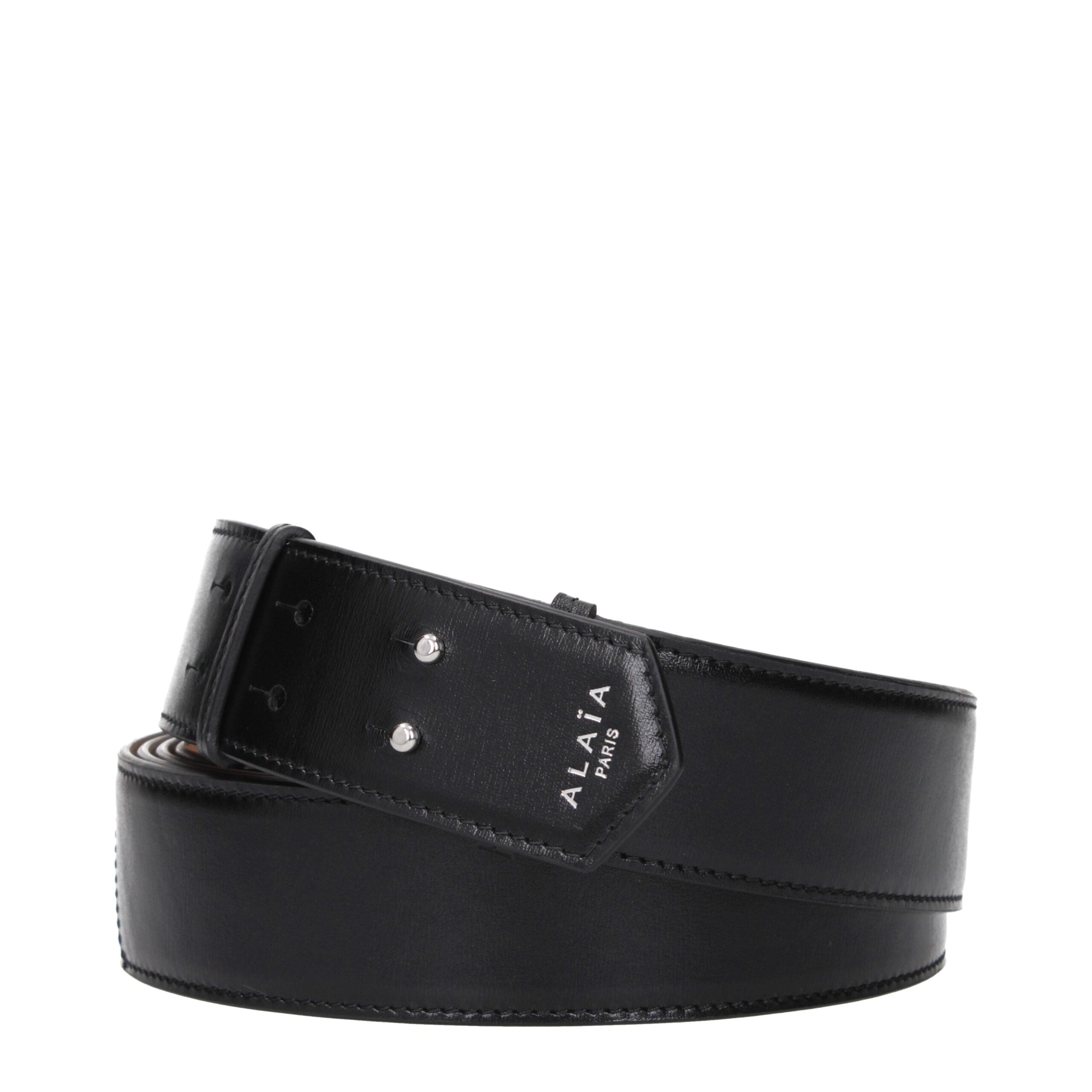 Alaïa Schwarzer Ledergürtel Regular