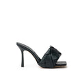 Bottega Veneta Grüne Leder-Stilettosandalen