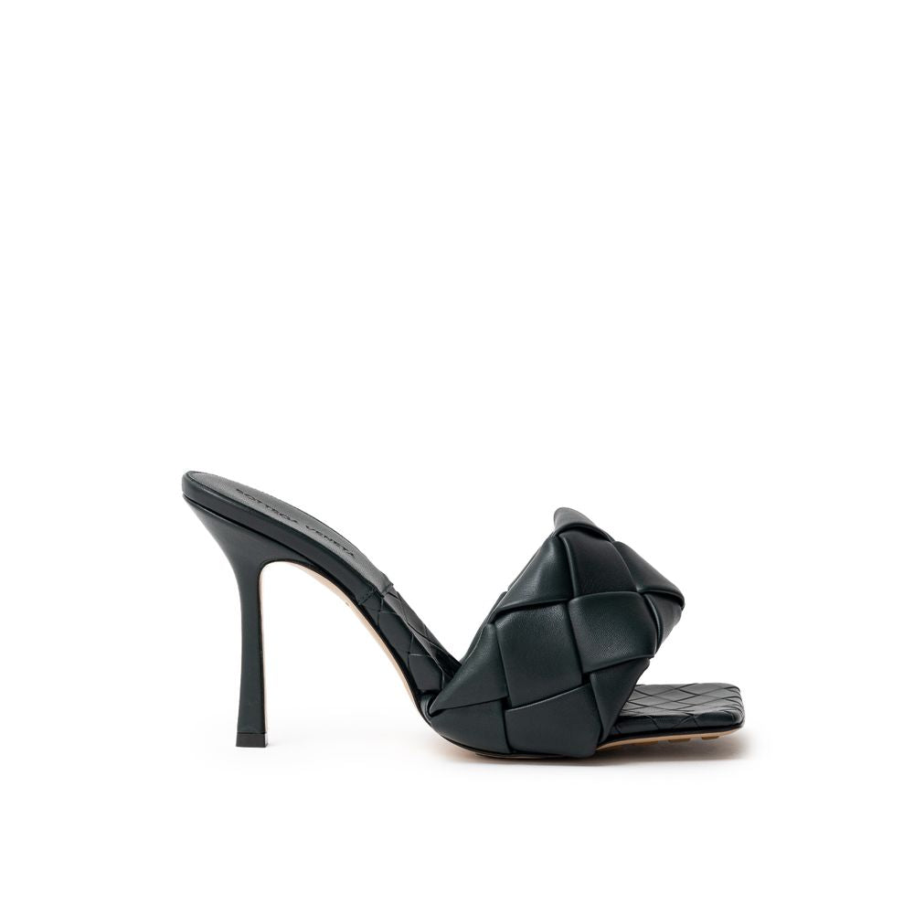 Bottega Veneta Grüne Leder-Stilettosandalen