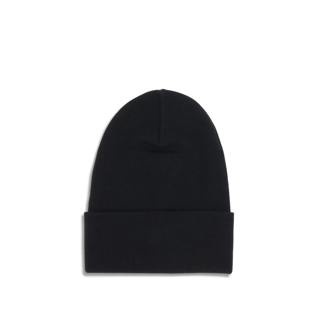 Moncler Grenoble Schwarze Fleece-Wollmütze