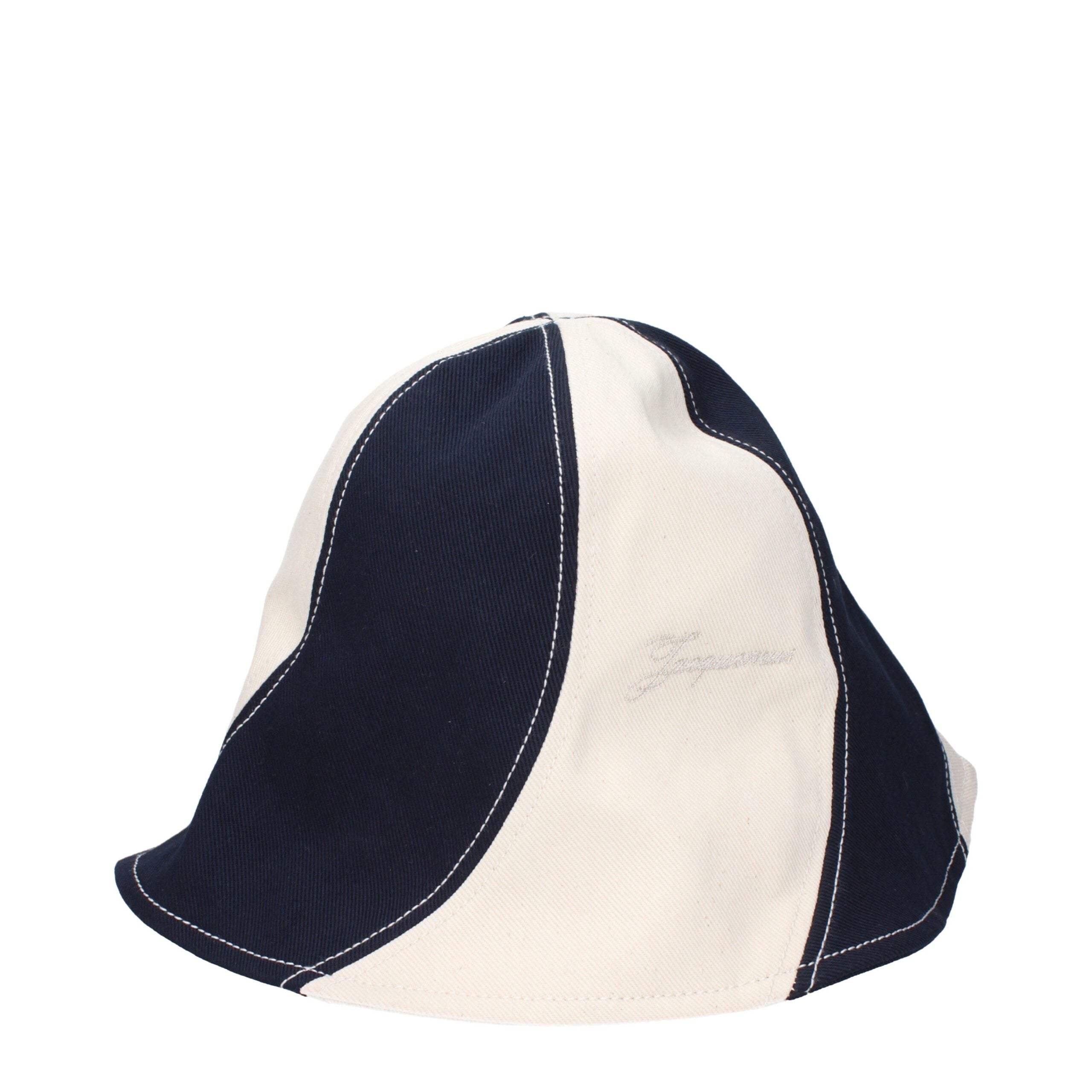 Jacquemus Blauer Baumwoll-Eimerhut