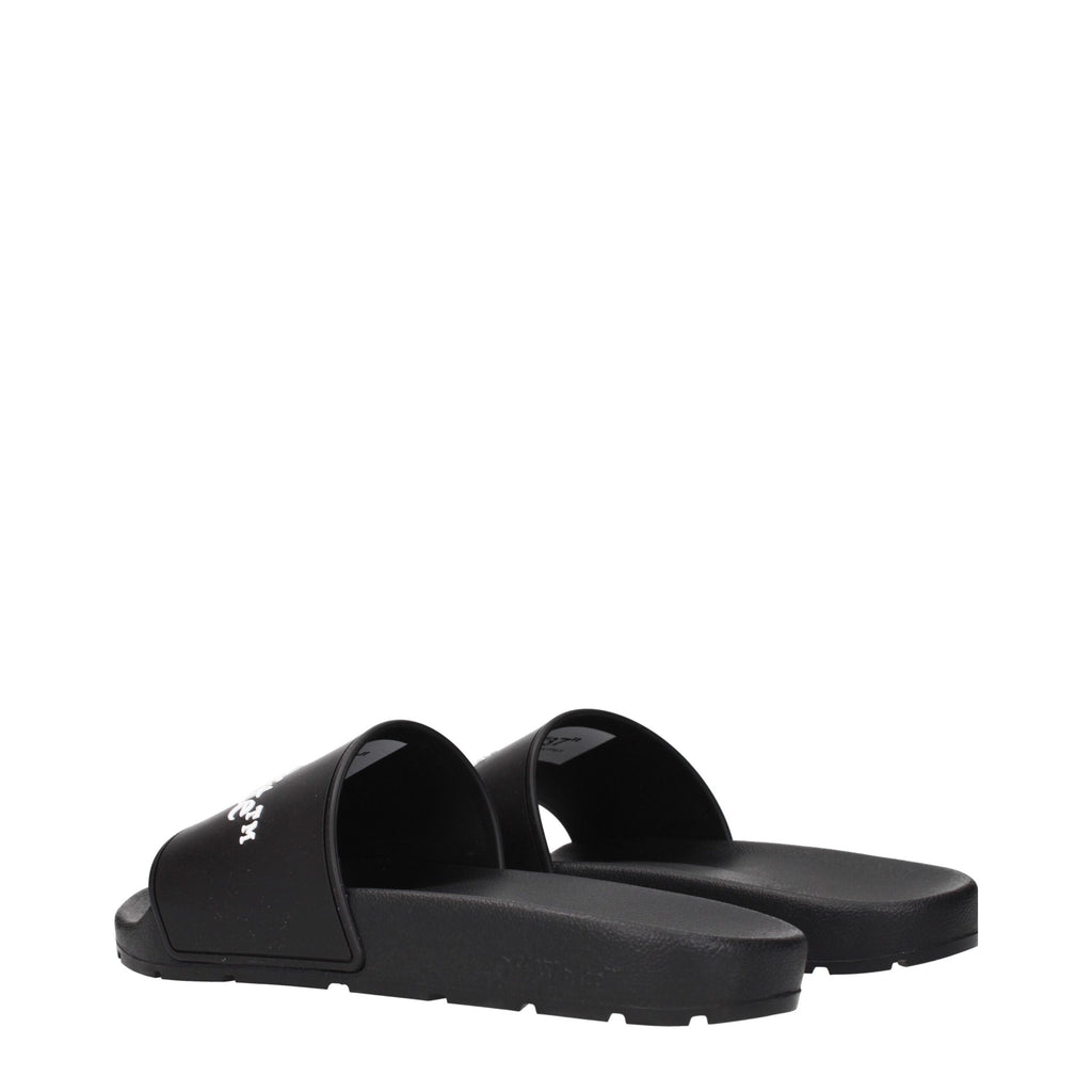 Off-White Schwarze Baumwoll-Slipper