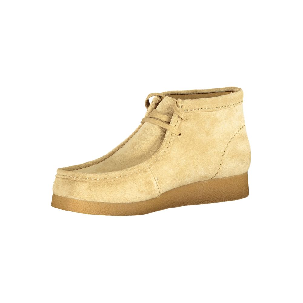 Clarks Beige Leather Men's Sneakers