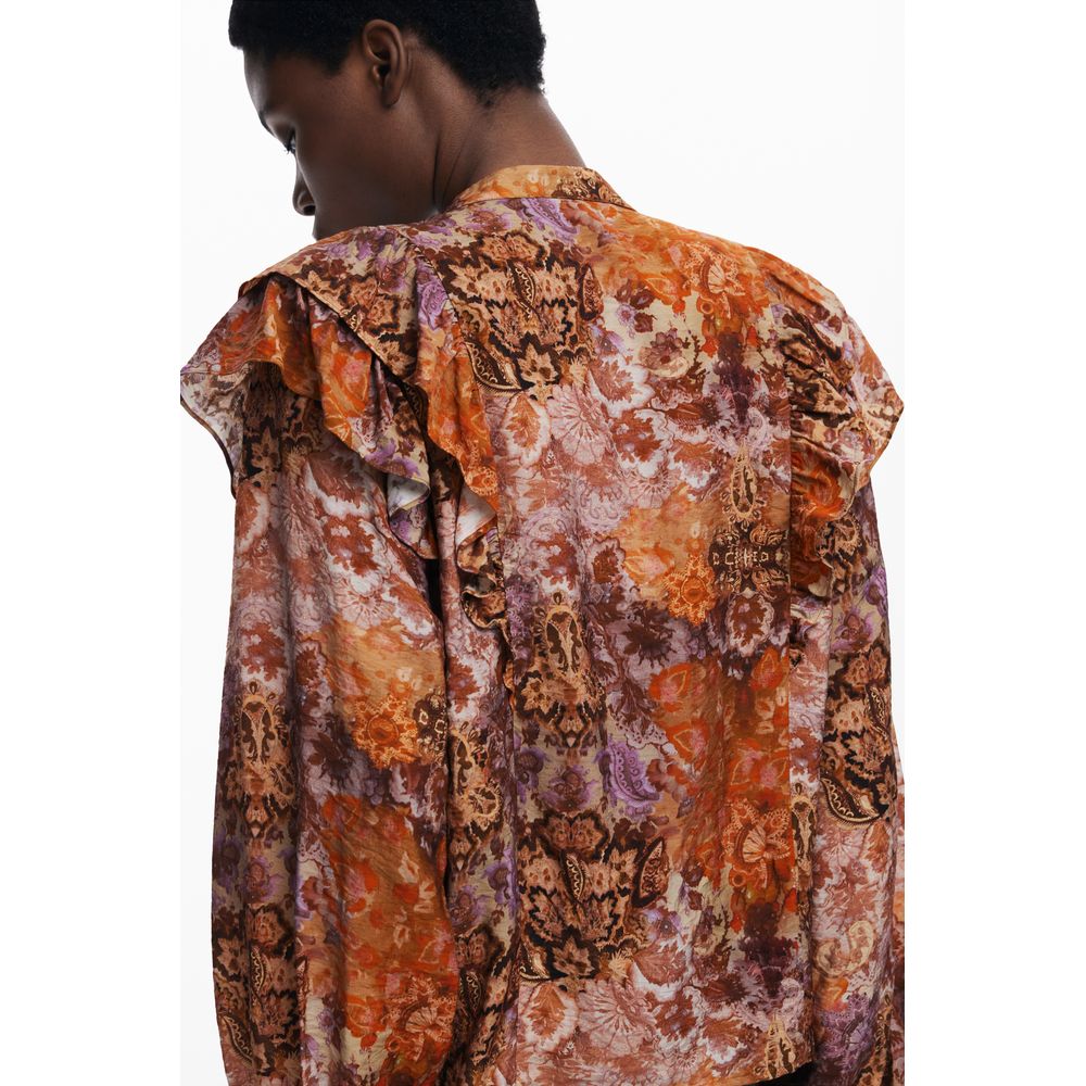 Desigual Orange Viskose Frauen Shirt