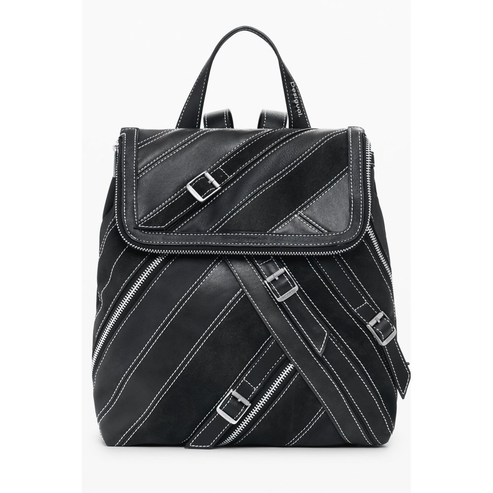 Desigual Schwarzer Rucksack aus Polyurethan für Damen