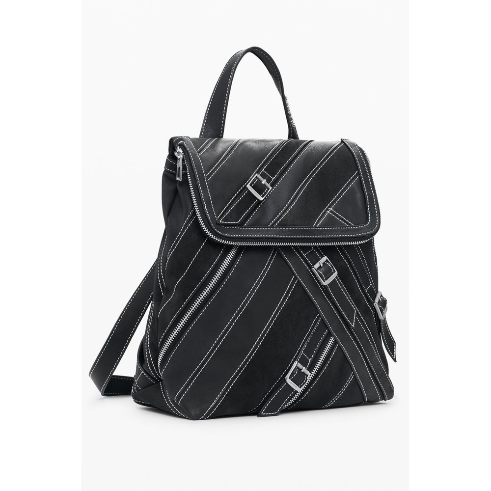 Desigual Schwarzer Rucksack aus Polyurethan für Damen