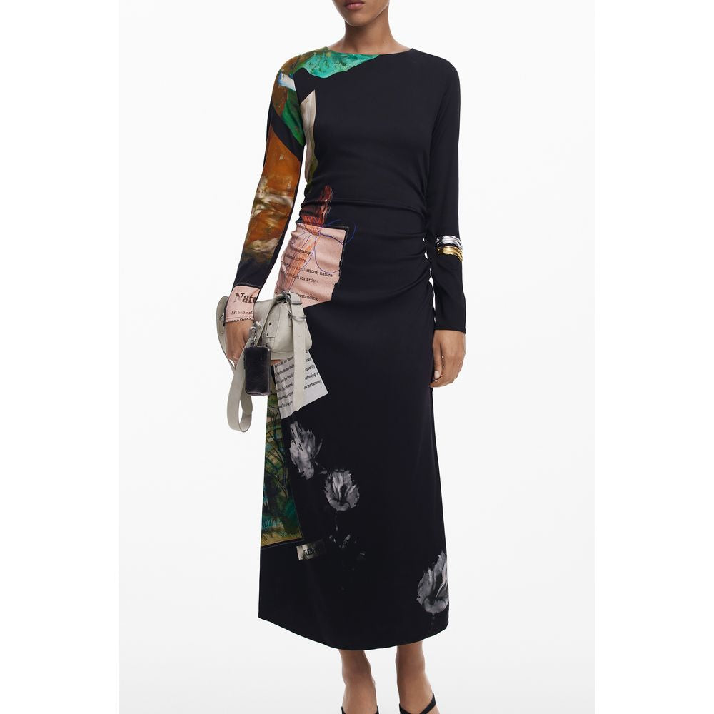 Desigual Black Viscose Dress for Women