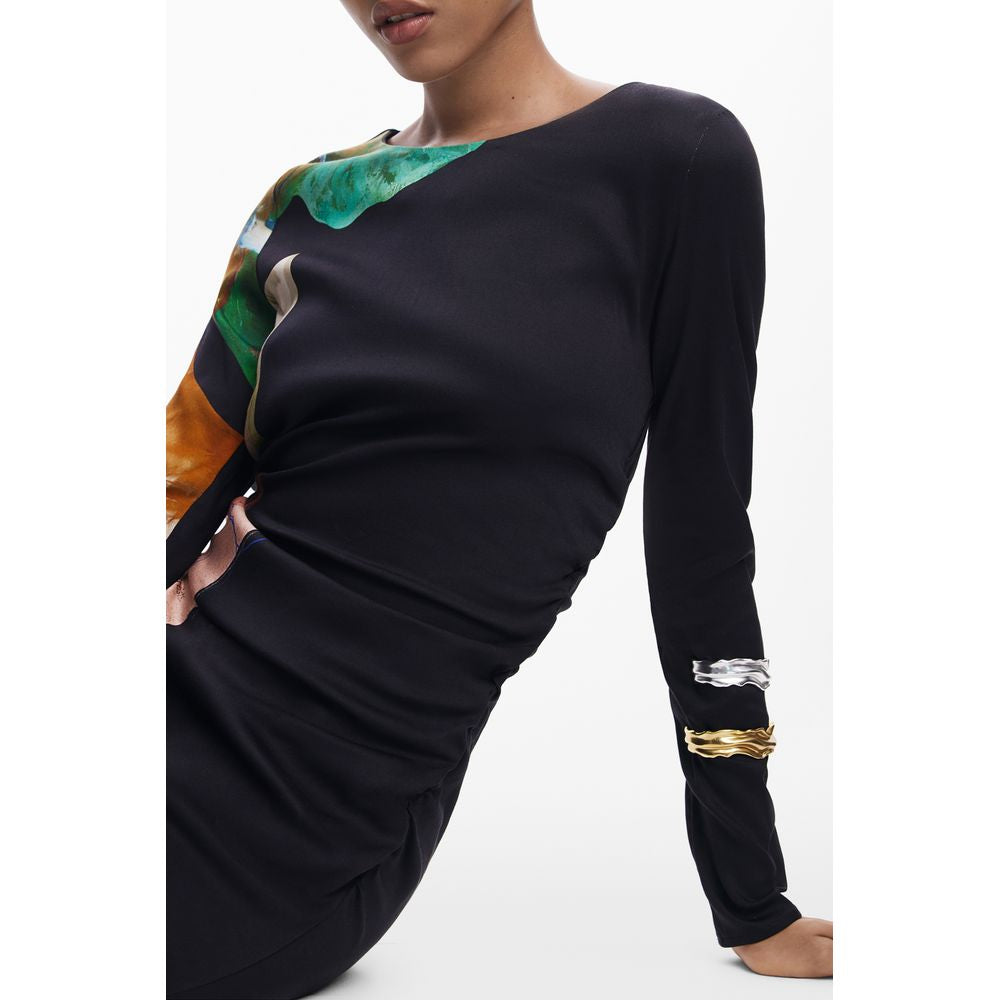 Desigual Black Viscose Dress for Women