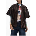 Desigual Women's Brown Polyethylene Poncho