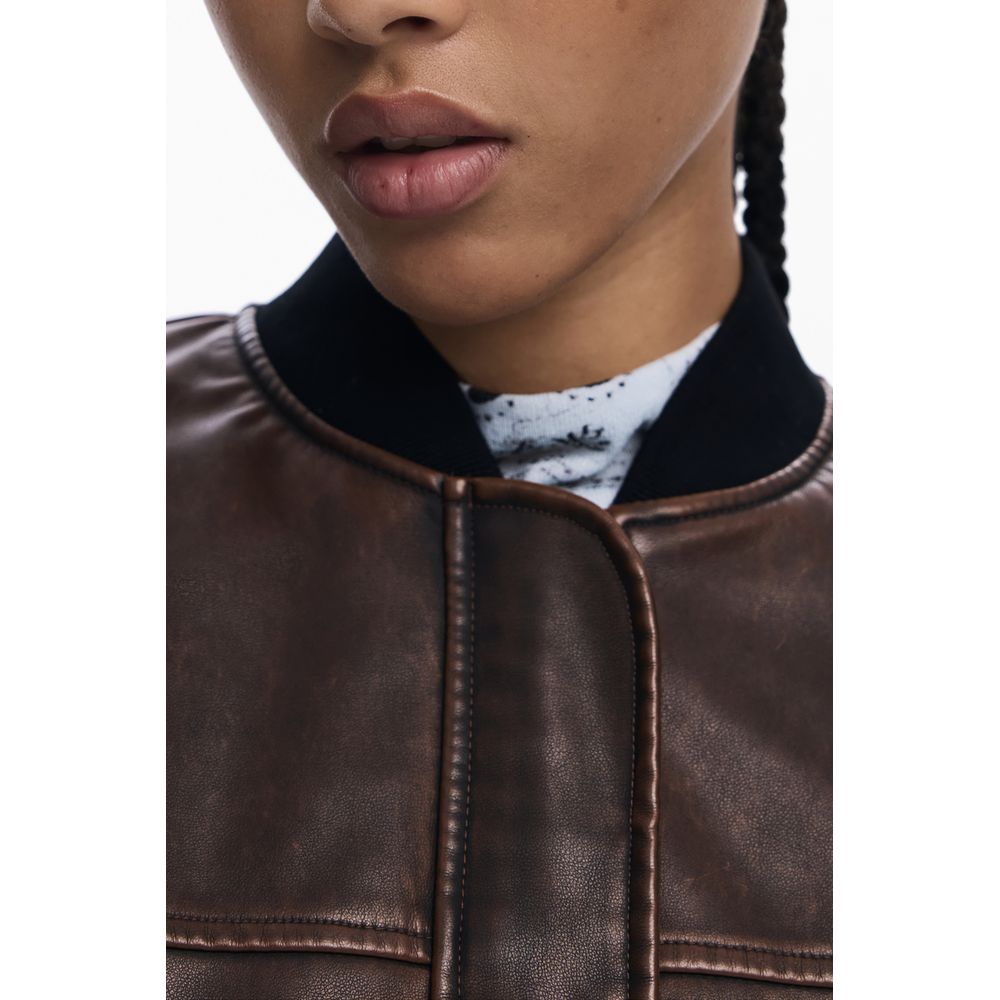 Desigual Women's Brown Polyethylene Poncho