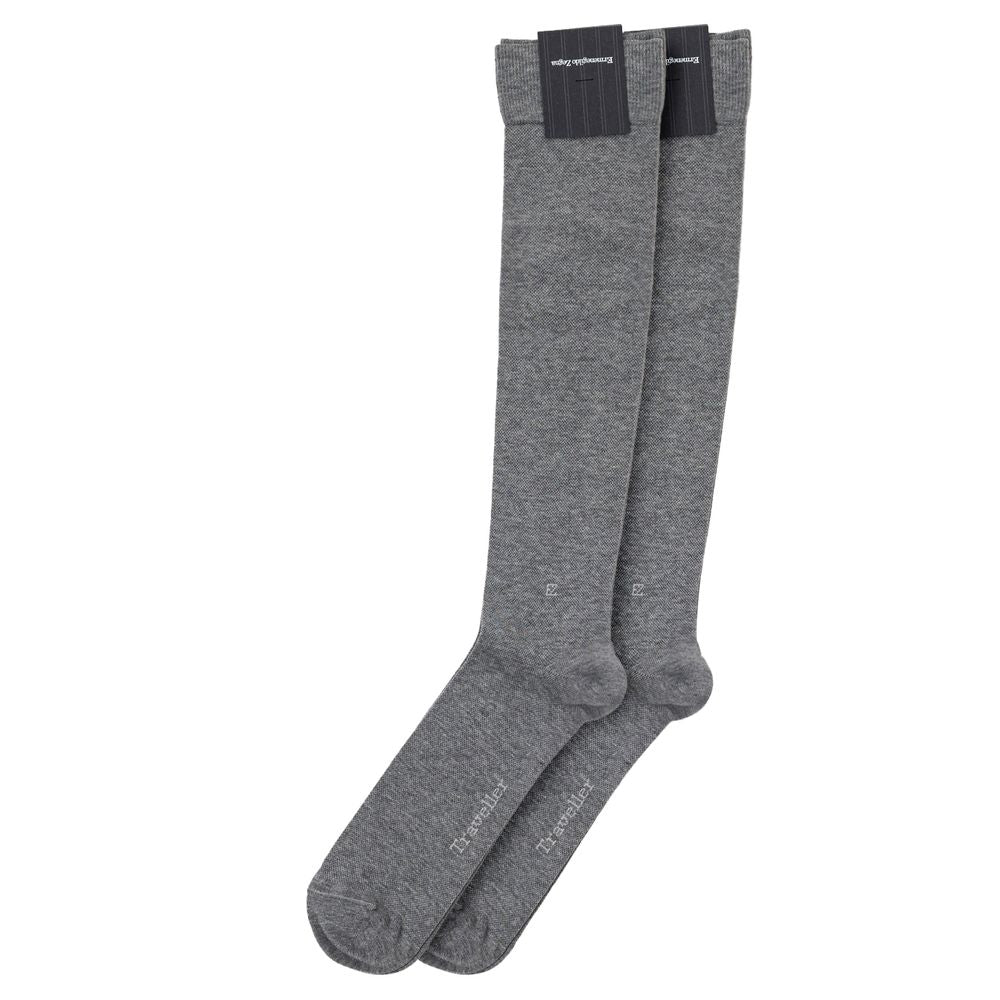 ZEGNA Grey Cotton Socks
