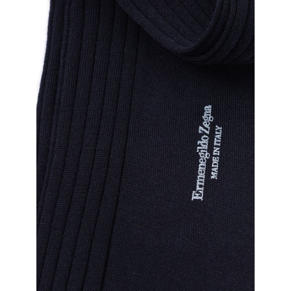ZEGNA Dark Blue Wool Socks