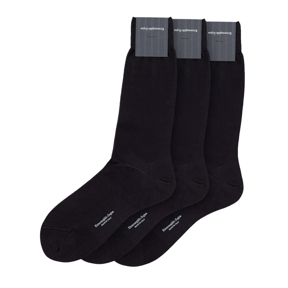 ZEGNA Grey Cotton Socks