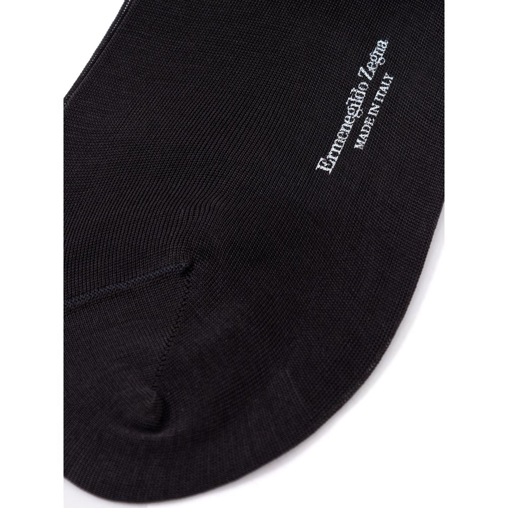 ZEGNA Grey Cotton Socks