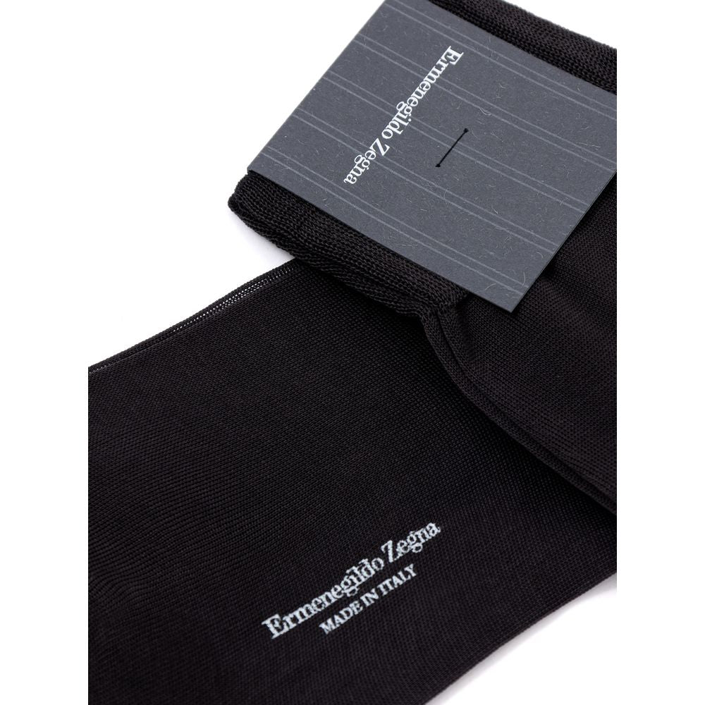 ZEGNA Grey Cotton Socks