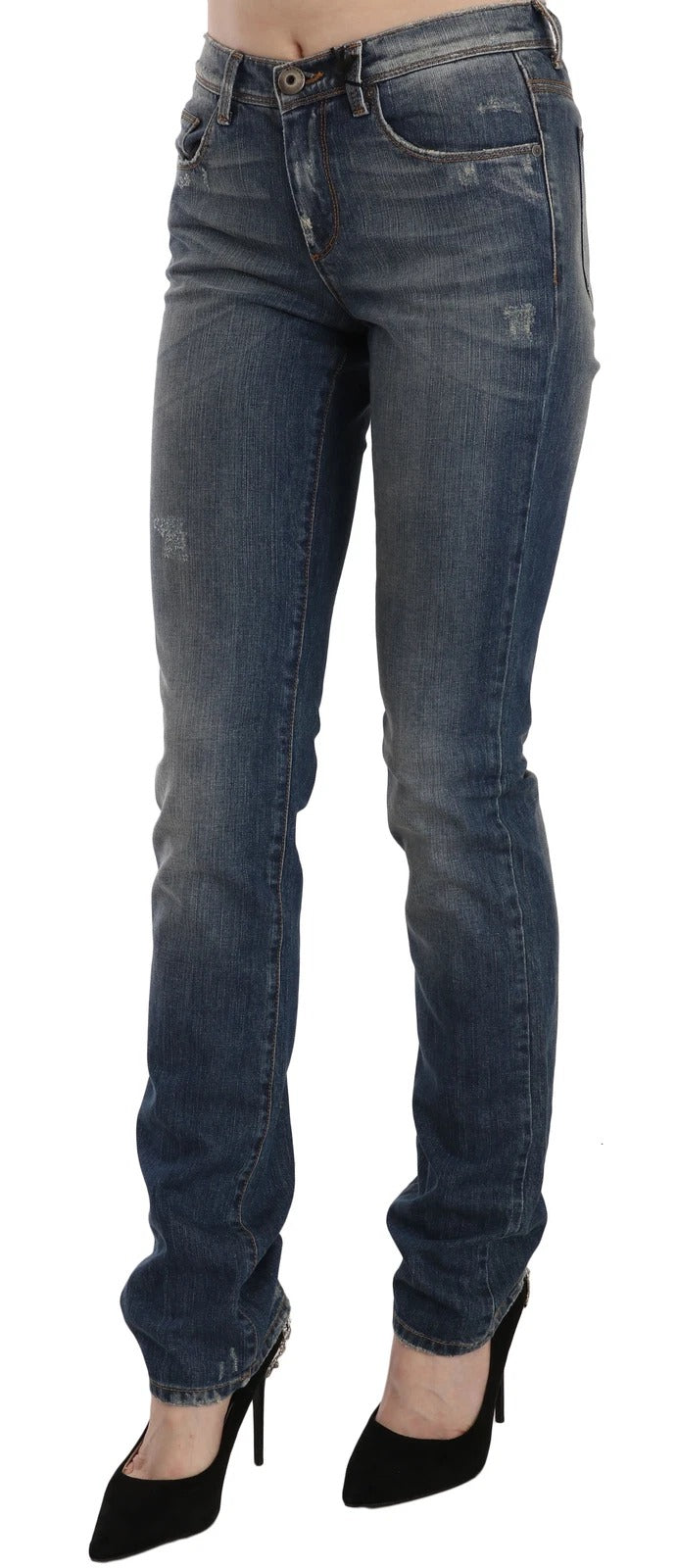 Ermanno Scervino Blue Washed Boot Cut Casual Denim Trousers Jeans