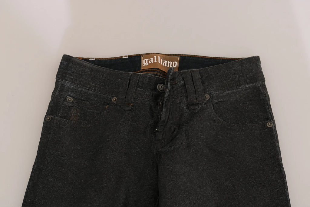John Galliano Black Washed Low-Waist Regular-Leg Denim Pants