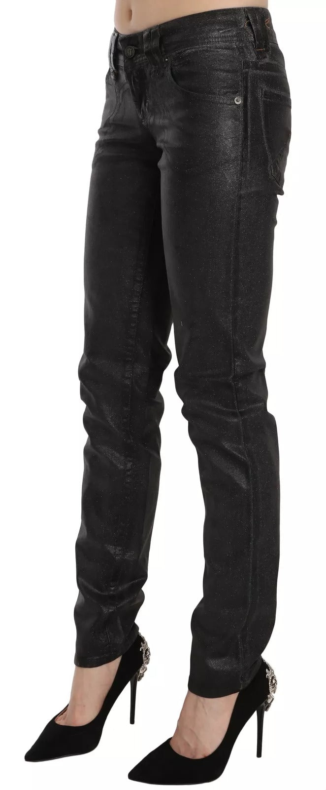 John Galliano Black Washed Low-Waist Regular-Leg Denim Pants