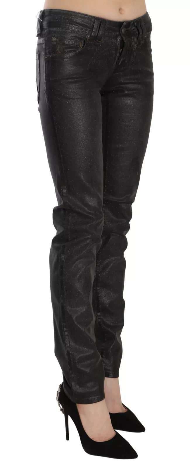 John Galliano Black Washed Low-Waist Regular-Leg Denim Pants