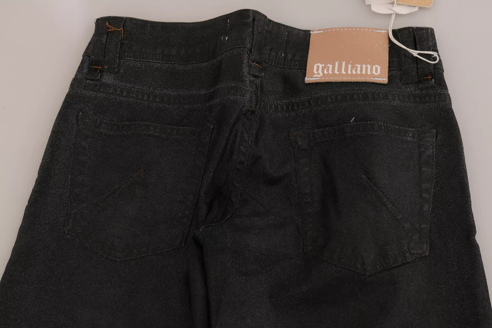 John Galliano Black Washed Low-Waist Regular-Leg Denim Pants