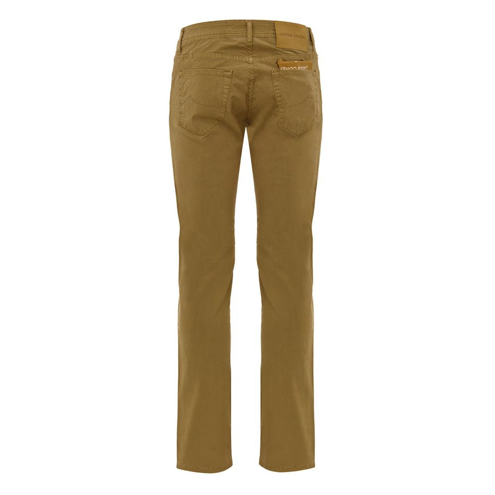 Jacob Cohen Yellow Cotton Skinny Trousers