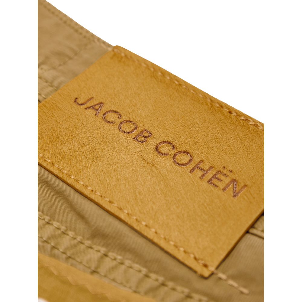 Jacob Cohen Yellow Cotton Skinny Trousers