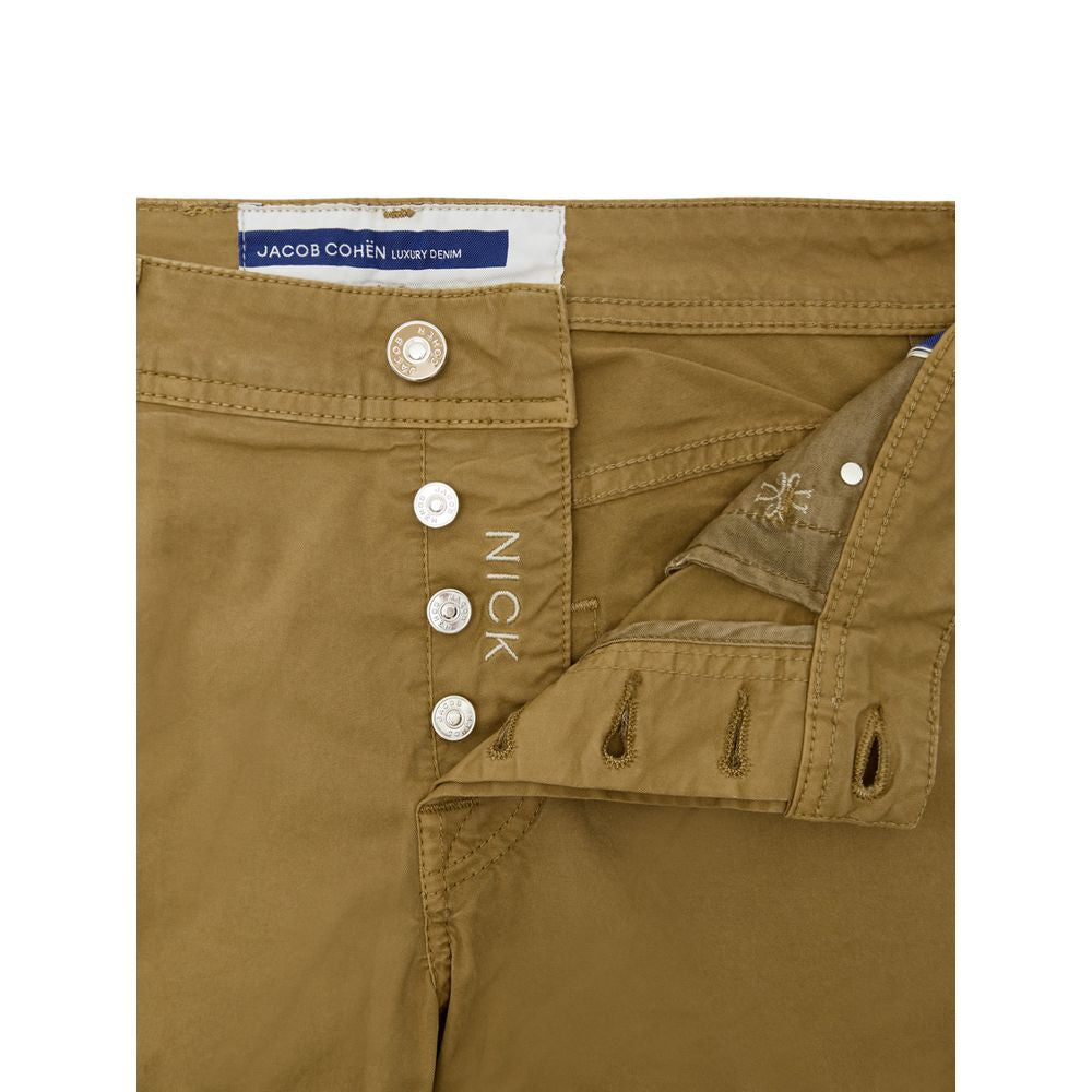 Jacob Cohen Yellow Cotton Skinny Trousers