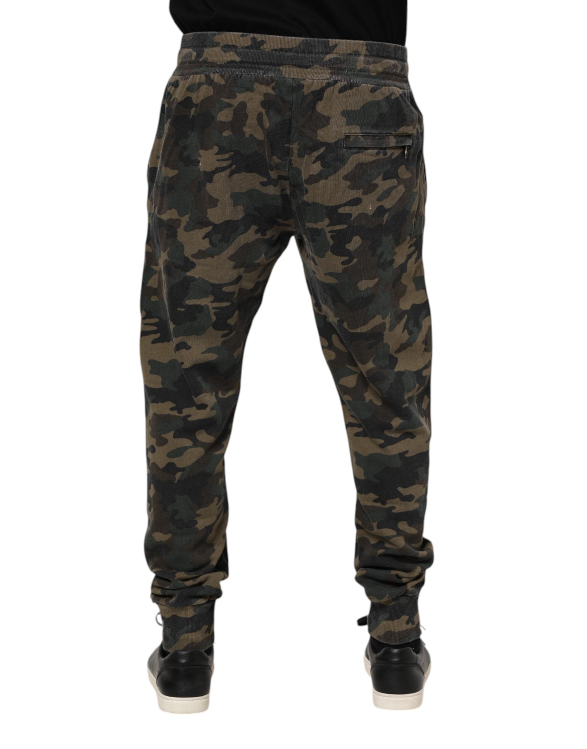 Dolce & Gabbana Multicolor Camouflage Cotton Men's Jogger Pants