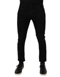 Dolce & Gabbana Men's Black Cotton Stretch Skinny Denim Jeans