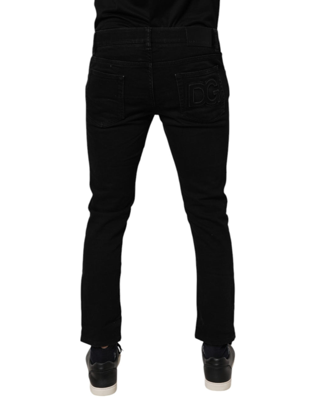 Dolce & Gabbana Men's Black Cotton Stretch Skinny Denim Jeans