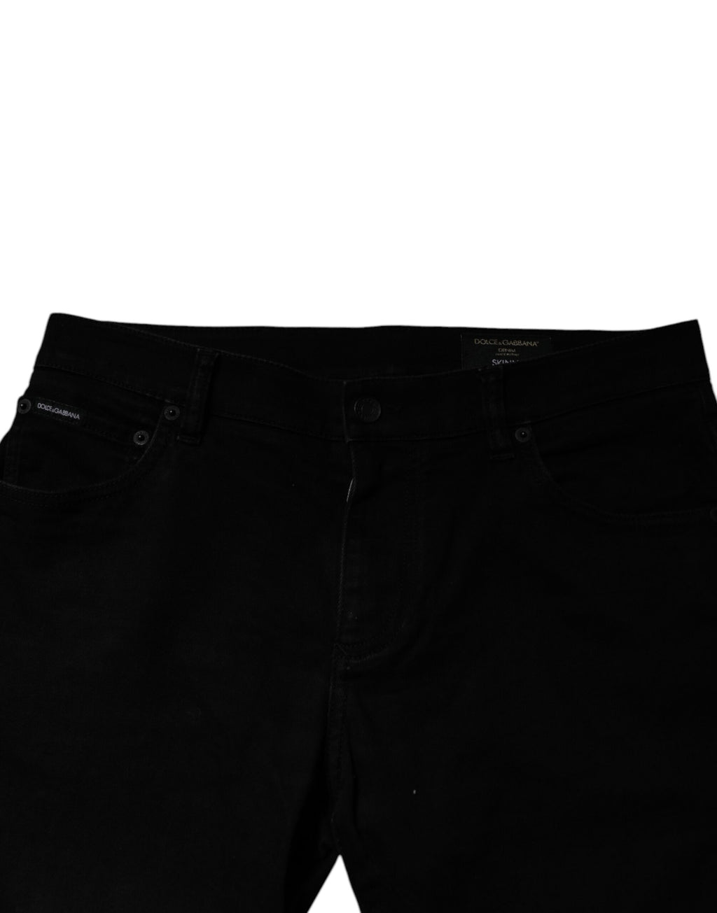 Dolce & Gabbana Men's Black Cotton Stretch Skinny Denim Jeans