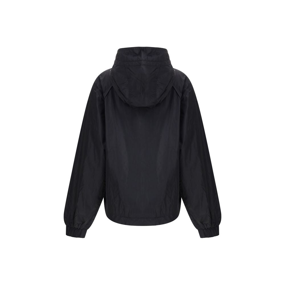 Ganni Schwarze Nylon-Jacke