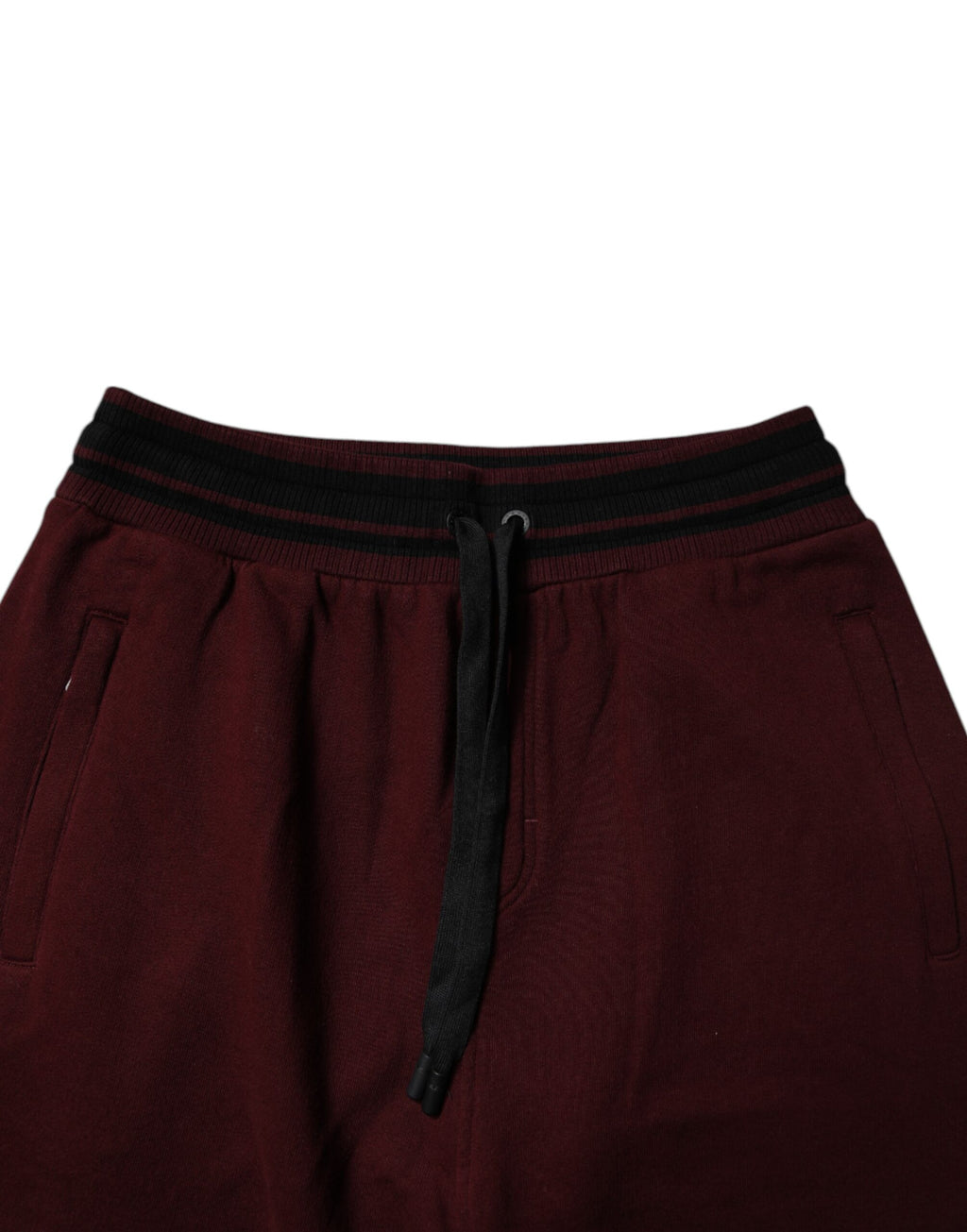 Dolce & Gabbana Maroon Cotton Men's Jogger Sweatpants Trousers