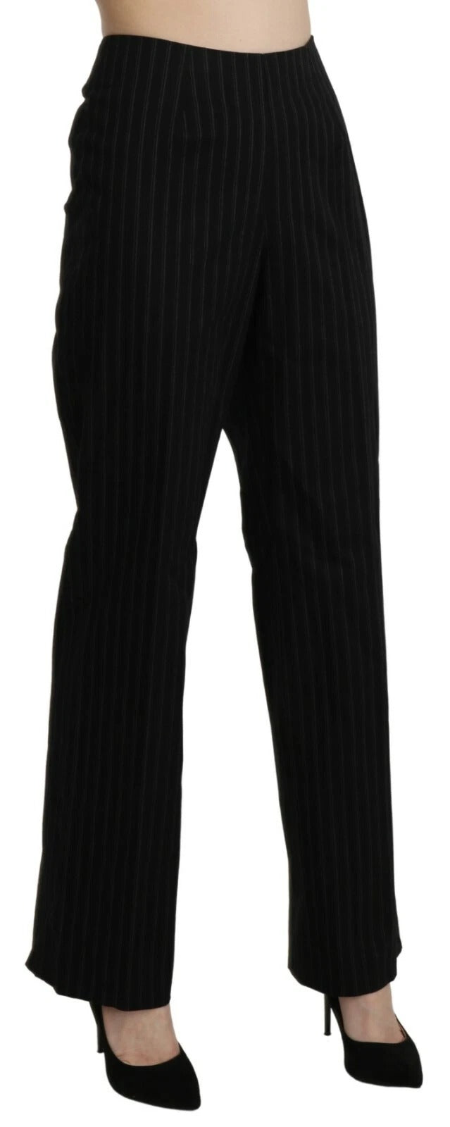 BENCIVENGA Black High-Waist Straight Dress Pants