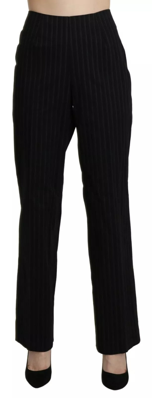 BENCIVENGA Black High-Waist Straight Dress Pants