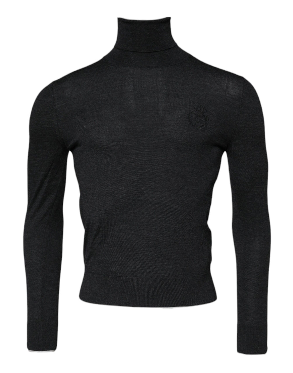 Dolce & Gabbana Schwarzer Wollpullover mit Rollkragen für Männer Pullover